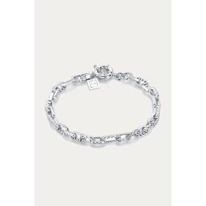 NEW F+H STUDIOS ramones hammered chain anklet in silver